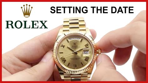how to set time in rolex watch